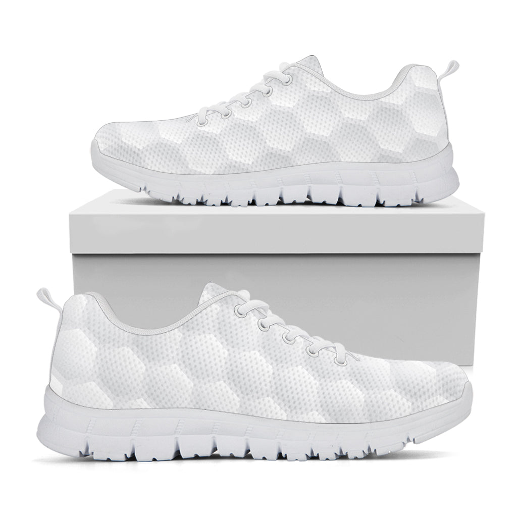 Golf Ball Texture Print White Sneakers