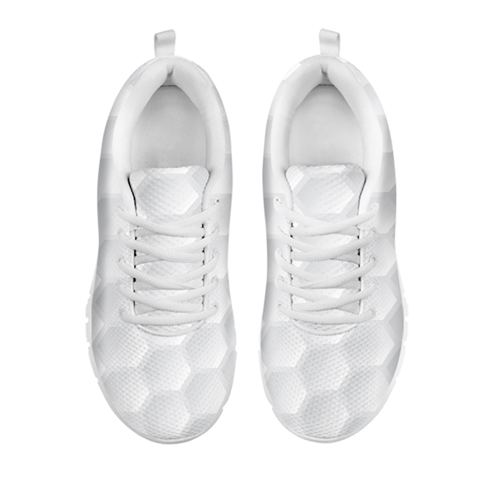 Golf Ball Texture Print White Sneakers