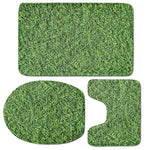 Golf Course Grass Print 3 Piece Bath Mat Set