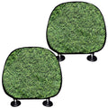 Golf Course Grass Print Car Headrest Covers