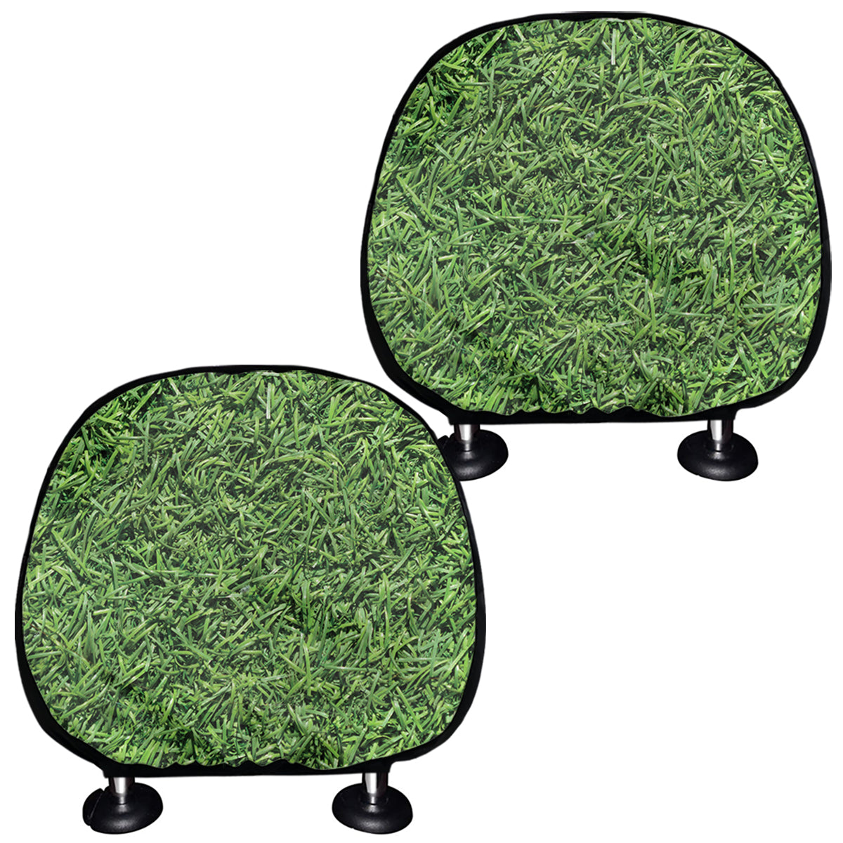 Golf Course Grass Print Car Headrest Covers