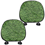 Golf Course Grass Print Car Headrest Covers