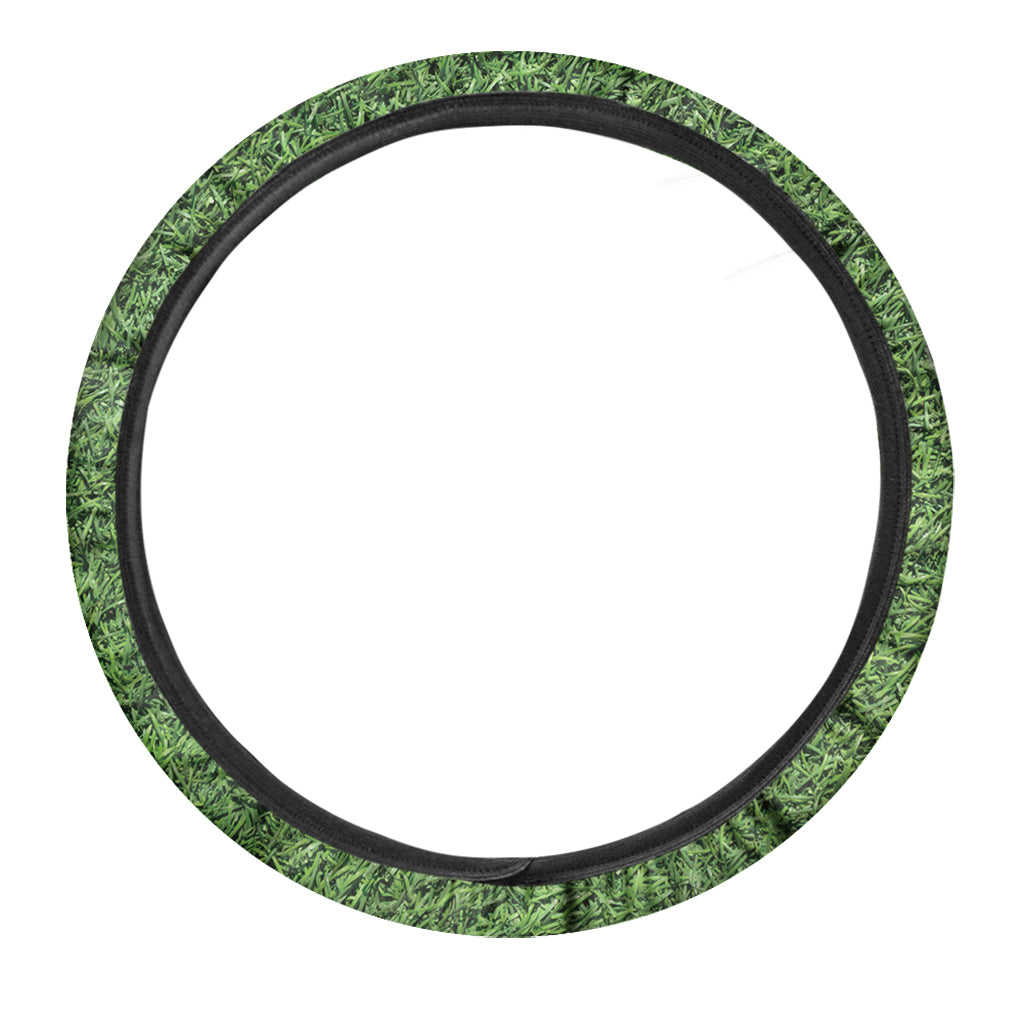 Golf Course Grass Print Car Steering Wheel Cover