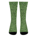 Golf Course Grass Print Crew Socks