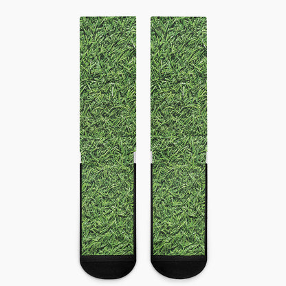 Golf Course Grass Print Crew Socks