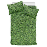 Golf Course Grass Print Duvet Cover Bedding Set