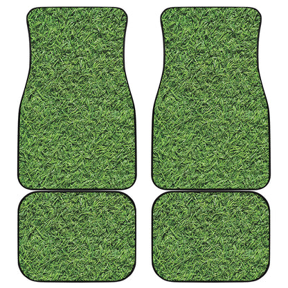 Golf Course Grass Print Front and Back Car Floor Mats