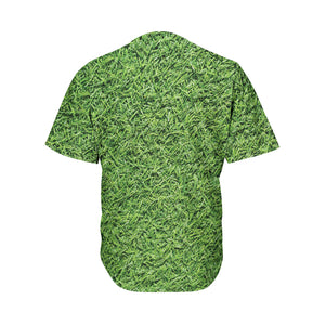 Golf Course Grass Print Men's Baseball Jersey