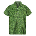 Golf Course Grass Print Men's Short Sleeve Shirt