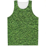 Golf Course Grass Print Men's Tank Top