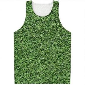 Golf Course Grass Print Men's Tank Top