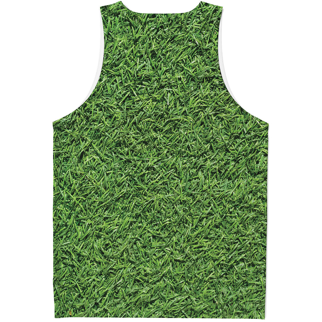 Golf Course Grass Print Men's Tank Top