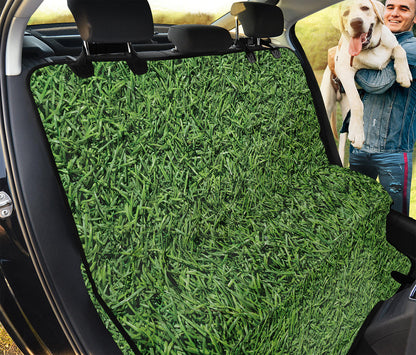 Golf Course Grass Print Pet Car Back Seat Cover