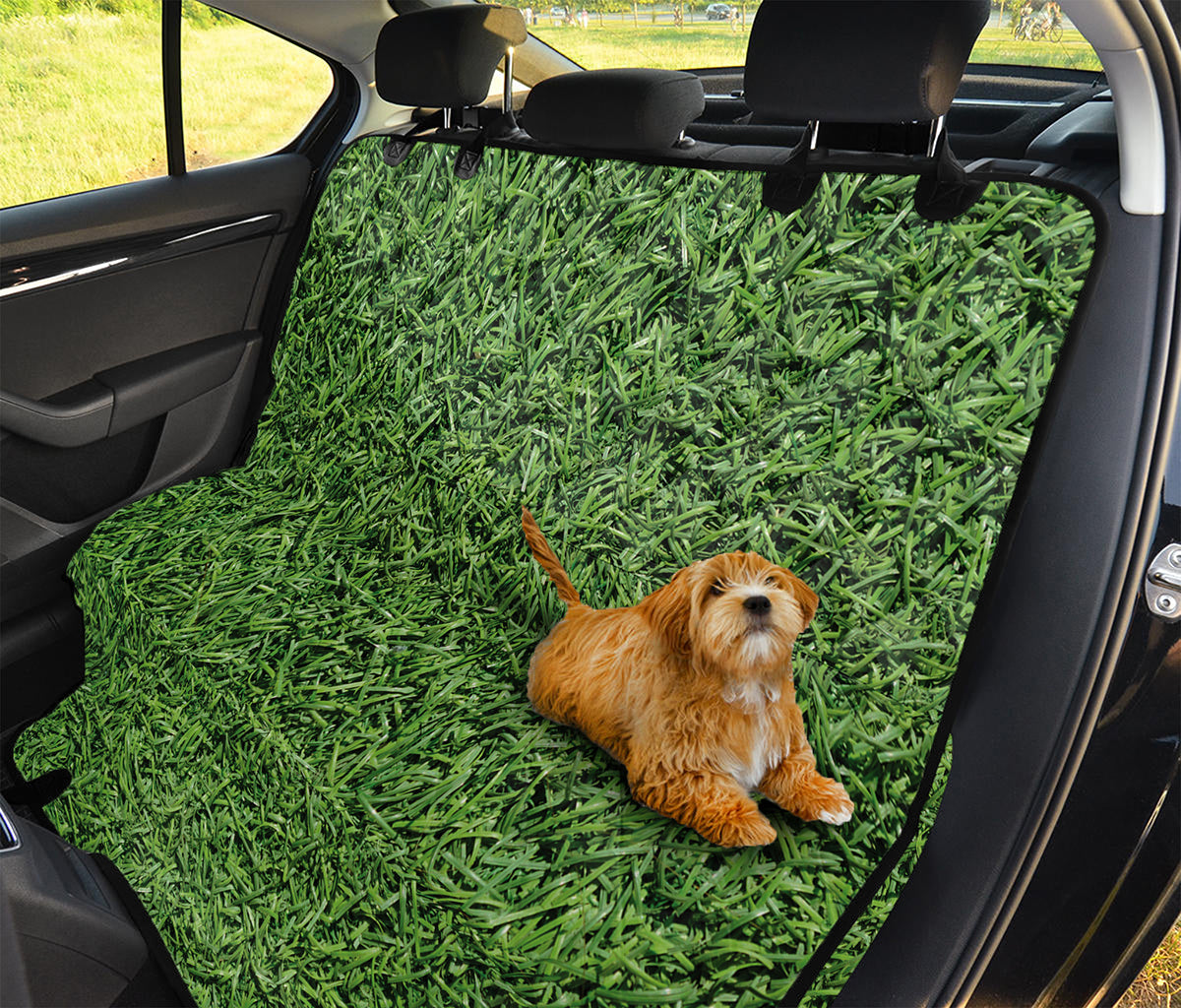 Golf Course Grass Print Pet Car Back Seat Cover