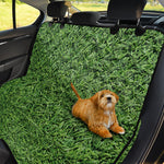 Golf Course Grass Print Pet Car Back Seat Cover