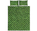 Golf Course Grass Print Quilt Bed Set