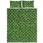 Golf Course Grass Print Quilt Bed Set