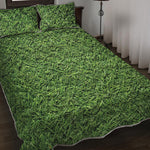 Golf Course Grass Print Quilt Bed Set