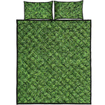Golf Course Grass Print Quilt Bed Set