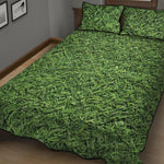 Golf Course Grass Print Quilt Bed Set