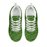 Golf Course Grass Print White Sneakers