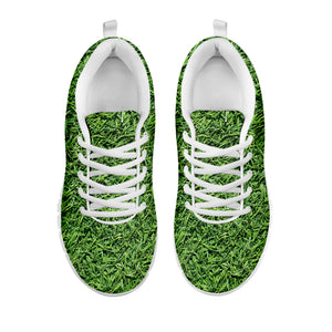 Golf Course Grass Print White Sneakers