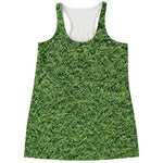 Golf Course Grass Print Women's Racerback Tank Top