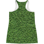 Golf Course Grass Print Women's Racerback Tank Top