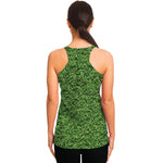 Golf Course Grass Print Women's Racerback Tank Top