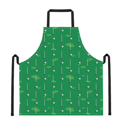 Golf Course Pattern Print Apron
