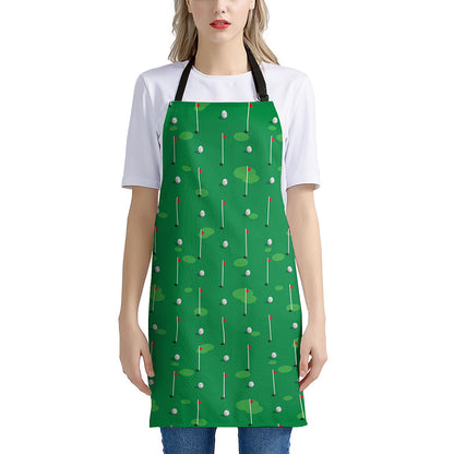 Golf Course Pattern Print Apron