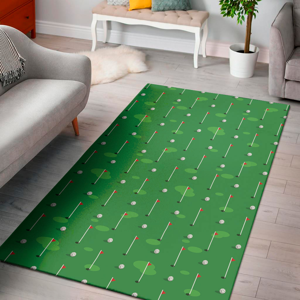 Golf Course Pattern Print Area Rug