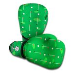 Golf Course Pattern Print Boxing Gloves