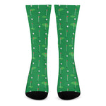 Golf Course Pattern Print Crew Socks