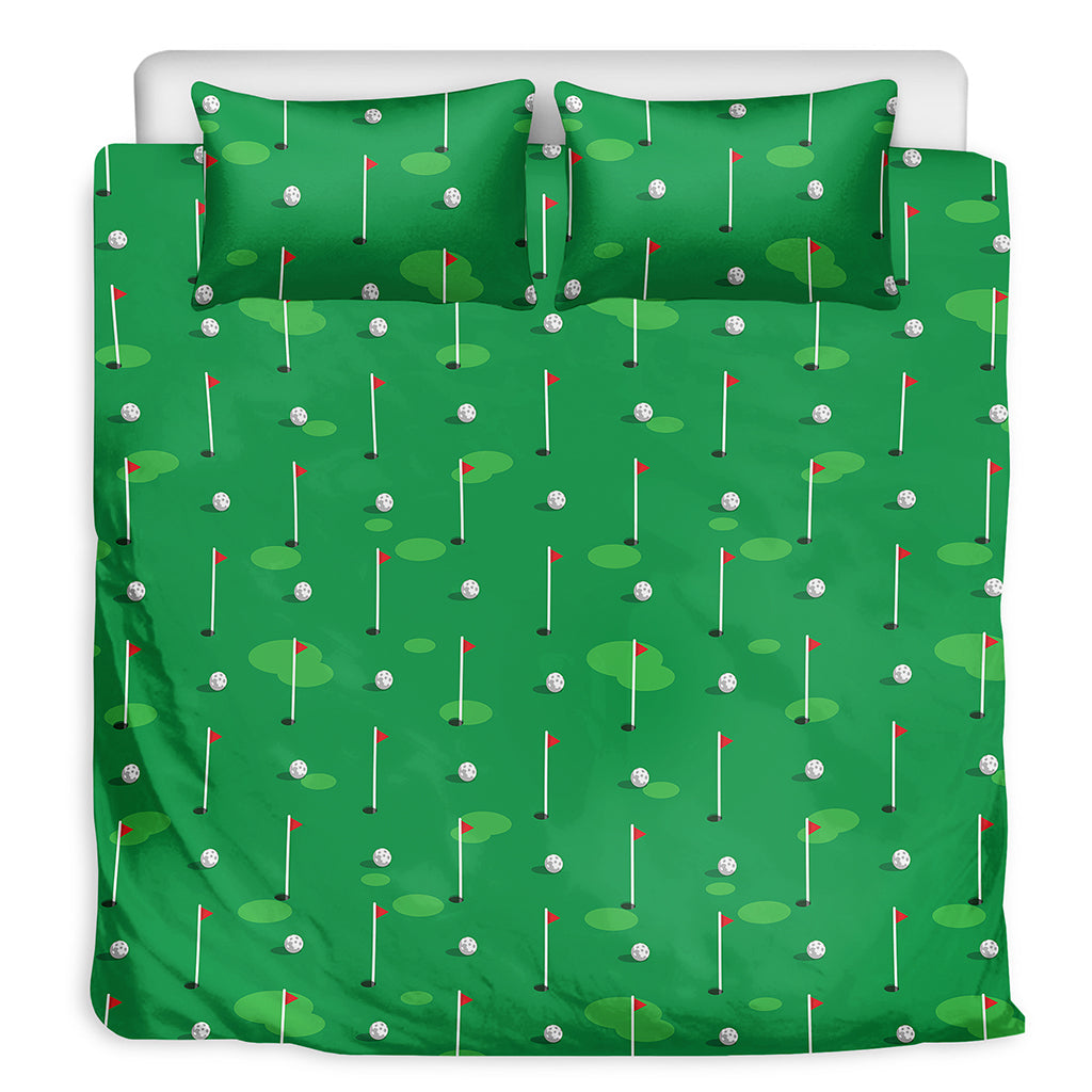 Golf Course Pattern Print Duvet Cover Bedding Set