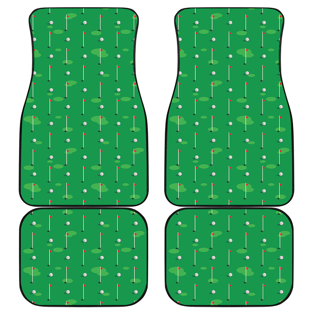 Golf Course Pattern Print Front and Back Car Floor Mats