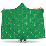 Golf Course Pattern Print Hooded Blanket