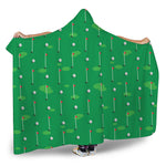 Golf Course Pattern Print Hooded Blanket