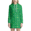 Golf Course Pattern Print Hoodie Dress