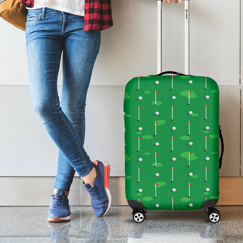 Golf Course Pattern Print Luggage Cover