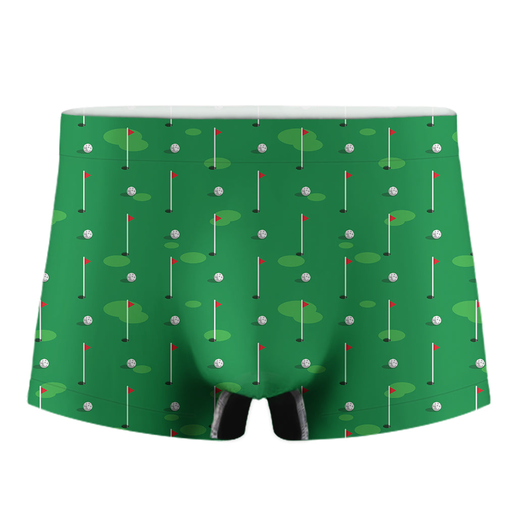 Golf Course Pattern Print Men's Boxer Briefs