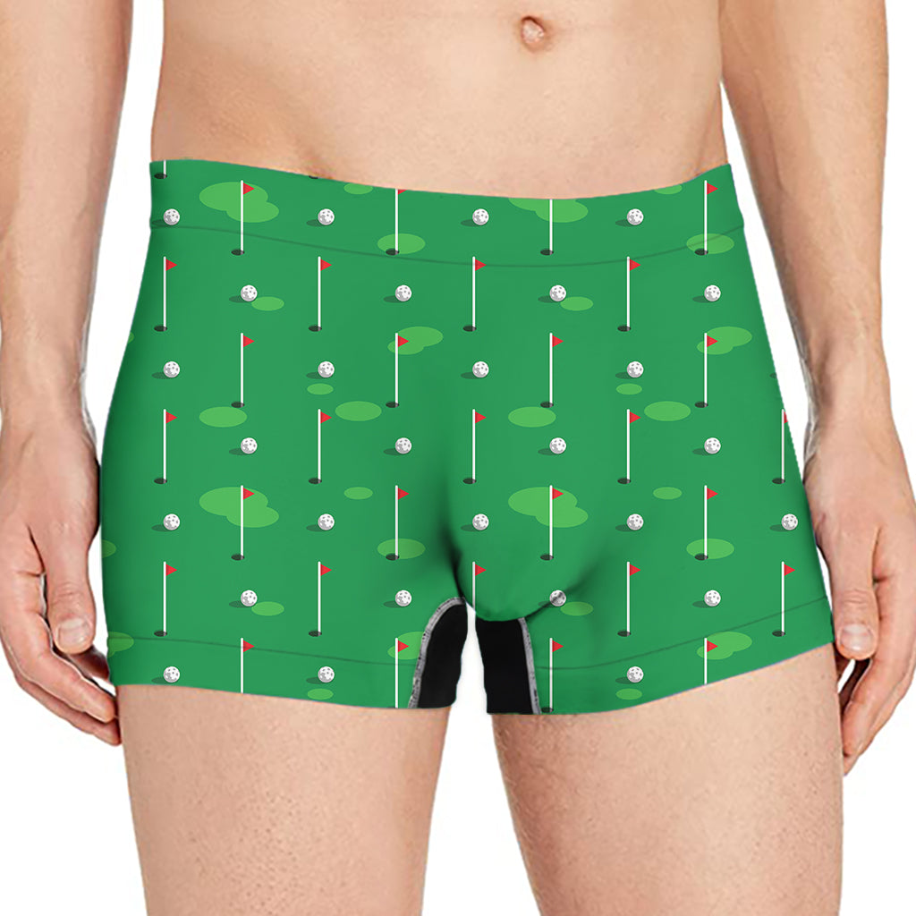 Golf Course Pattern Print Men's Boxer Briefs