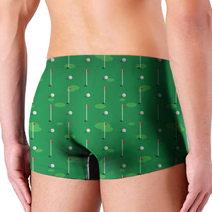 Golf Course Pattern Print Men's Boxer Briefs