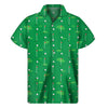 Golf Course Pattern Print Men's Short Sleeve Shirt