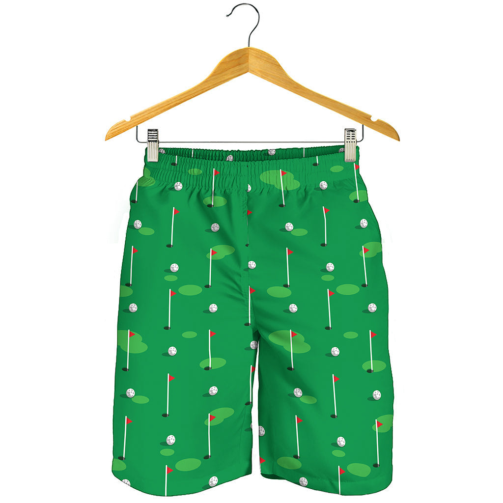 Golf Course Pattern Print Men's Shorts