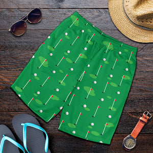 Golf Course Pattern Print Men's Shorts