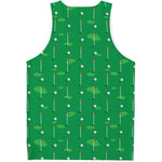 Golf Course Pattern Print Men's Tank Top