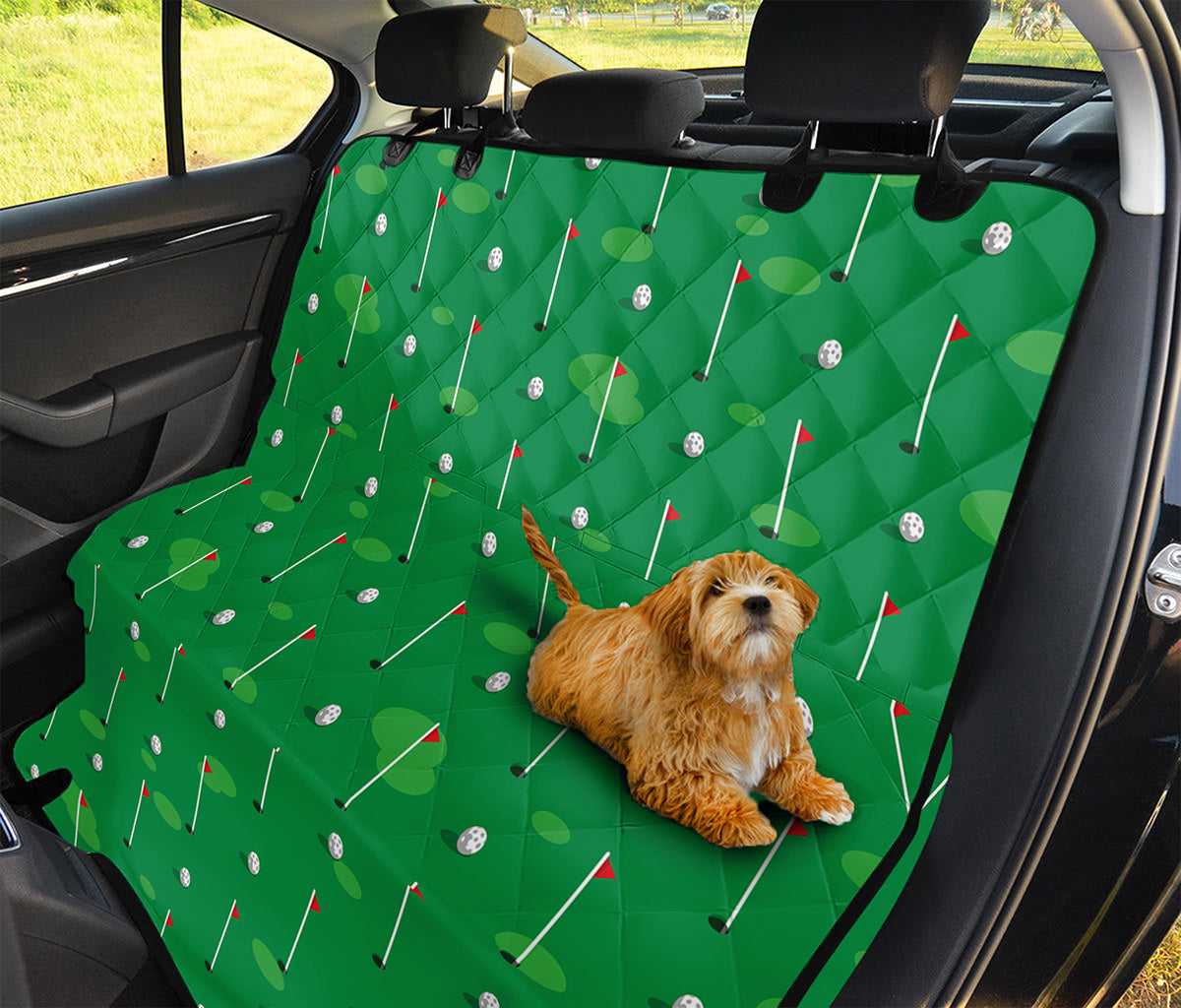 Golf Course Pattern Print Pet Car Back Seat Cover