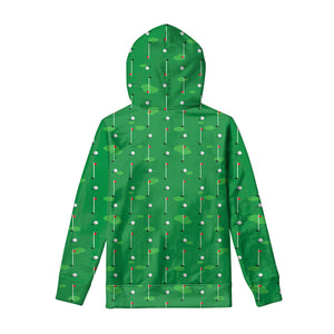 Golf Course Pattern Print Pullover Hoodie