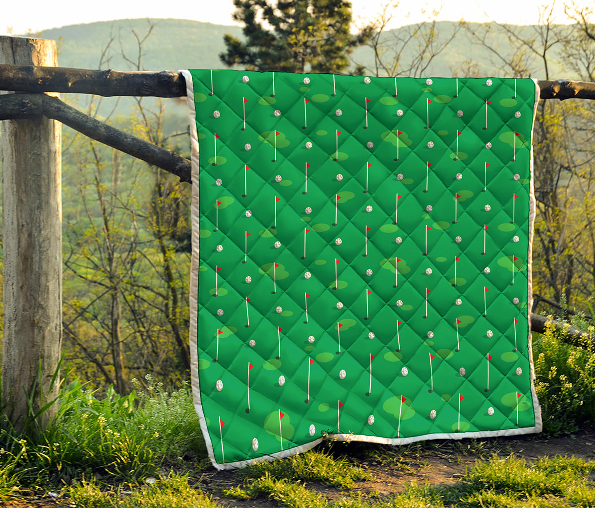 Golf Course Pattern Print Quilt